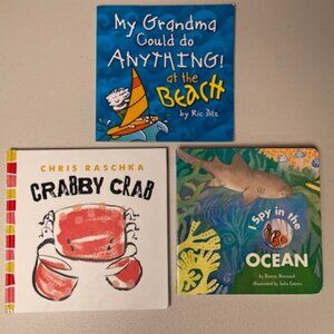 Set of 3 Beach/Ocean Themed Children's Books